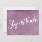 Verandering is goed! Grunge roze bewegende aankond Kaart (Achterkant)