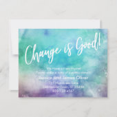 Verandering is goed! Kleurrijke Waterverf Aankondi Kaart (Voorkant)