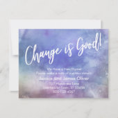 Verandering is goed! Paarse Waterverf Kaart (Voorkant)