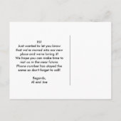 Verandering is kennisgeving goed bewegen // Turquo Aankondigingskaart (Achterkant)