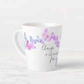 Verandering is niet iets om Butterflies te vrezen Latte Mok (Linkerhoek)