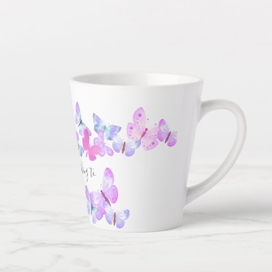 Verandering is niet iets om Butterflies te vrezen Latte Mok (Rechts)