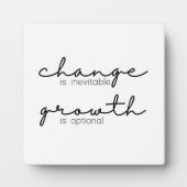 Verandering is onvermijdelijk Groei is optionele K Fotoplaat (Voorkant)