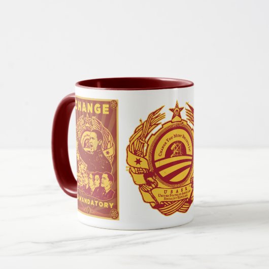 Verandering is verplicht! Comrade Obama Spoof Mok (Voorkant links)