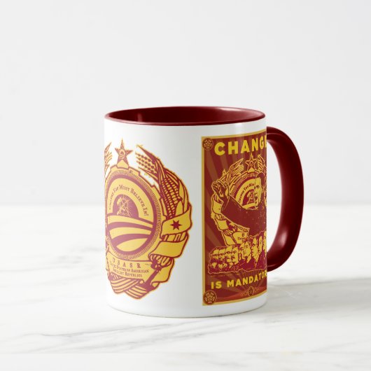 Verandering is verplicht! Comrade Obama Spoof Mok (Voorkant rechts)