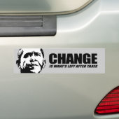 Verandering is wat er nog over is na belastingen z bumpersticker (Op auto)