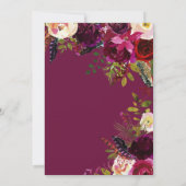 VERANDERING KLEUR - Bloemen Bewaar de Datum Uitnod Save The Date (Achterkant)