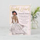 VERANDERING KLEUR - Mode bruids doucheuitnodiging Kaart (Staand voorkant)