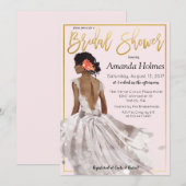 VERANDERING KLEUR - Mode bruids doucheuitnodiging Kaart (Voorkant / Achterkant)