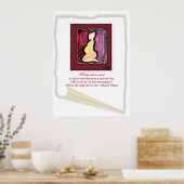 "Verandering komt niet..." Barack Obama Quote Poster (Keuken)