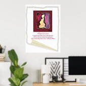 "Verandering komt niet..." Barack Obama Quote Poster (Thuiskantoor)