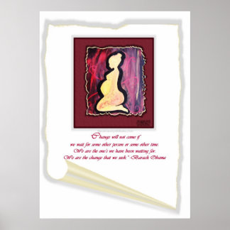 "Verandering komt niet..." Barack Obama Quote Poster