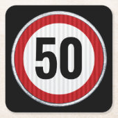 VERANDERING LEEFTIJD verjaardagsfeestje met verkee Kartonnen Onderzetters (Voorkant)