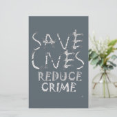 Verandering mogelijk maken met de :Save Lives Redu Briefpapier (Staand voorkant)