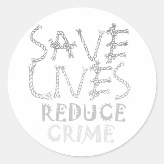 Verandering mogelijk maken met de :Save Lives Redu Ronde Sticker (Voorkant)