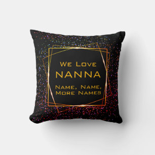 Verandering Nanna Grandma Voeg Kinder Names Black Kussen