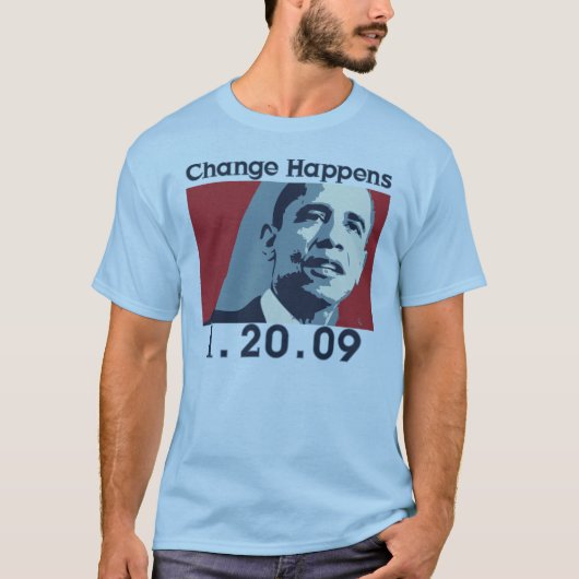 verandering obama gebeurt t-shirt (Voorkant)