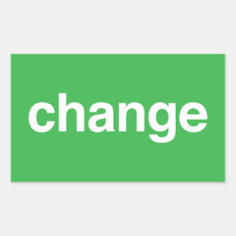 Verandering Rechthoekige Sticker