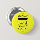 Verandering, Succes, Doelstellingen Motivatie Gele Ronde Button 5,7 Cm (Voorkant /achterkant)