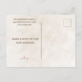 Verandering van adres Birdhouse Flowers Aankondigingskaart (Achterkant)