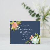 Verandering van adres Bloemen briefkaart (Staand voorkant)