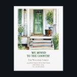 Verandering van Adres Boerderij Verhuisaankondigin Briefkaart<br><div class="desc">Boerderij verhuisden we naar het land | Bewegende aankondiging. Dit is een sjabloon waar u uw gegevens aan kunt toevoegen.</div>