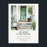 Verandering van Adres Boerderij Verhuisaankondigin Briefkaart<br><div class="desc">Boerderij verhuisden we naar het land | Bewegende aankondiging. Dit is een sjabloon waar u uw gegevens aan kunt toevoegen.</div>