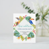 Verandering van adres briefkaart hebben wij tropis (Staand voorkant)