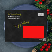 Verandering van adres Chalkboard Christmas Trees Feestdagenkaart