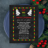 Verandering van adres Chalkboard Christmas Trees Feestdagenkaart