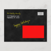 Verandering van adres Chalkboard Christmas Trees Feestdagenkaart (Achterkant)