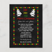 Verandering van adres Chalkboard Christmas Trees Feestdagenkaart (Voorkant)