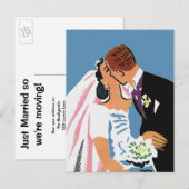  Verandering van Adres, de Passen getrouwd van de  Aankondigingskaart (Voorkant / Achterkant)