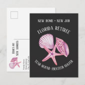 Verandering van adres Florida Gepensioneerde Amate Aankondigingskaart (Voorkant / Achterkant)