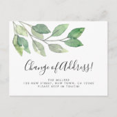 Verandering van adres Foliage Moving Aankondigingskaart (Voorkant)