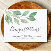 Verandering van adres Foliage Moving Aankondigingskaart