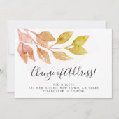 Verandering van Adres Herfst Foliage Moving Aankondiging (Voorkant)