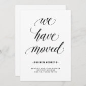 Verandering van Adres in Moderne Calligrafie Aankondiging (Voorkant / Achterkant)