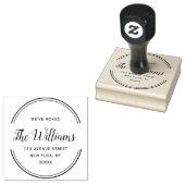 Verandering van adres in script voor geometrisch l rubberstempel (Gestempeld)