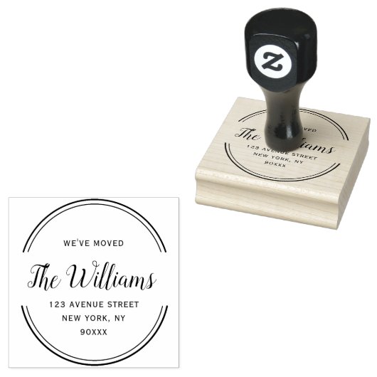 Verandering van adres in script voor geometrisch l rubberstempel (Gestempeld)