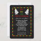 Verandering van Adres Kerst Flat Kaart Chalkboard (Voorkant)
