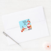 Verandering van adres kerst vierkante sticker (Envelop)