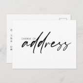 Verandering van adres modern handgeschreven script briefkaart (Voorkant / Achterkant)
