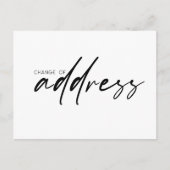 Verandering van adres modern handgeschreven script briefkaart (Voorkant)