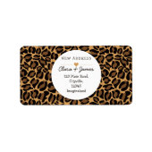 Verandering van adres nieuw adres Leopard Print Etiket (Voorkant)