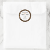 Verandering van adres nieuw adres Leopard Print Ronde Sticker (Tas)