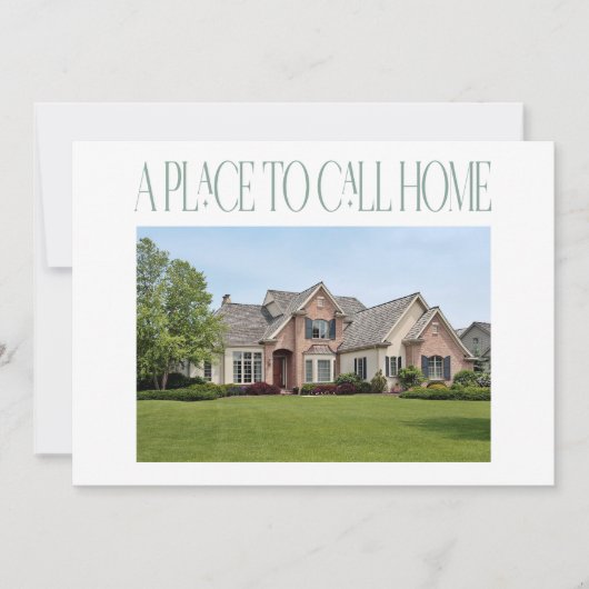 Verandering van Adres Nieuwe Moderne Thuisfoto Ver Aankondiging (Voorkant)