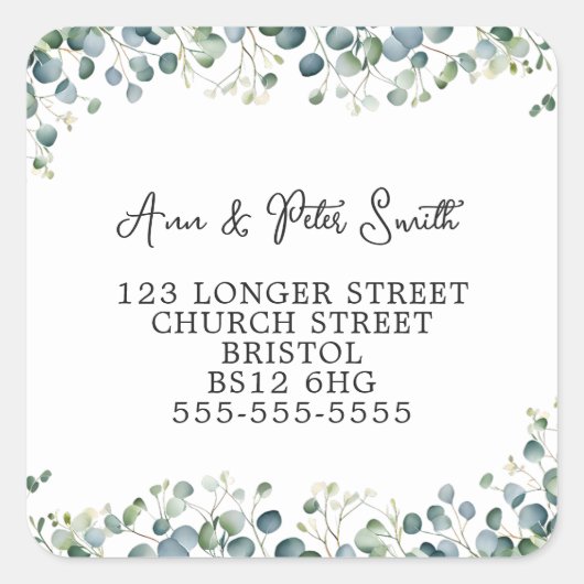 Verandering van adres retour label bladeren (Voorkant)