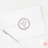 Verandering van adres roos goud glitter modern ronde sticker (Envelop)