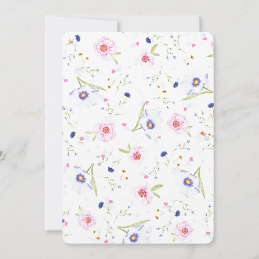 Verandering van Adres Rustieke Bloemen met Vlinder Aankondiging (Achterkant)